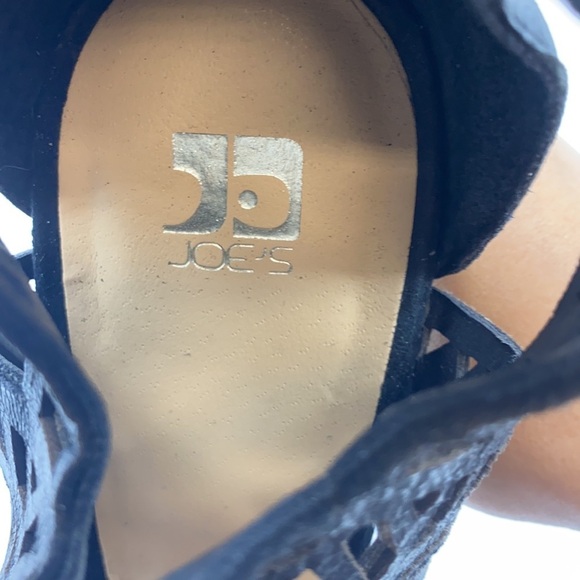 Joe's Jeans Women's Black Closed-Toe Stiletto Heels Laser Cut Straps size 10 - Picture 9 of 10